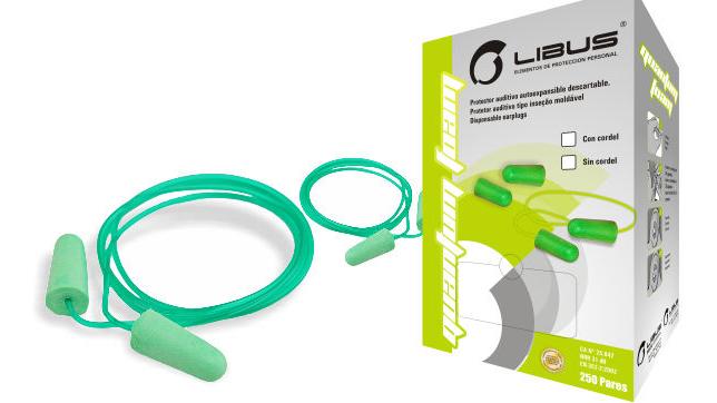 Protector auditivo endoural espuma con cordel quantum Libus Endoural espuma