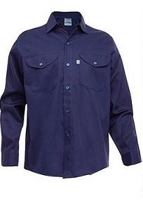 Tela grafa, color azúl marino-Grafa 70 Camisa de trabajo, azúl marino