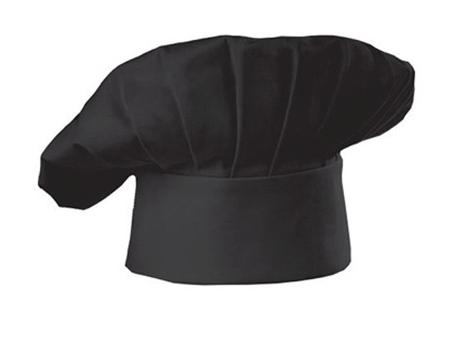 Arg Protección Gorra de chef, negra-Arg Protección Gorra de chef, negra