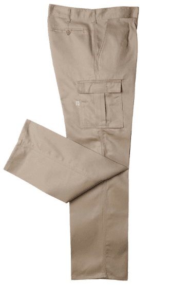 Tela grafa, color beige, con bolsillos a los costados Ombu Pantalon cargo, beige