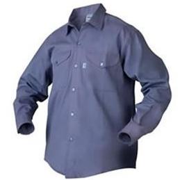 Tela grafa, color azulino Ombu Camisa de trabajo, azulino